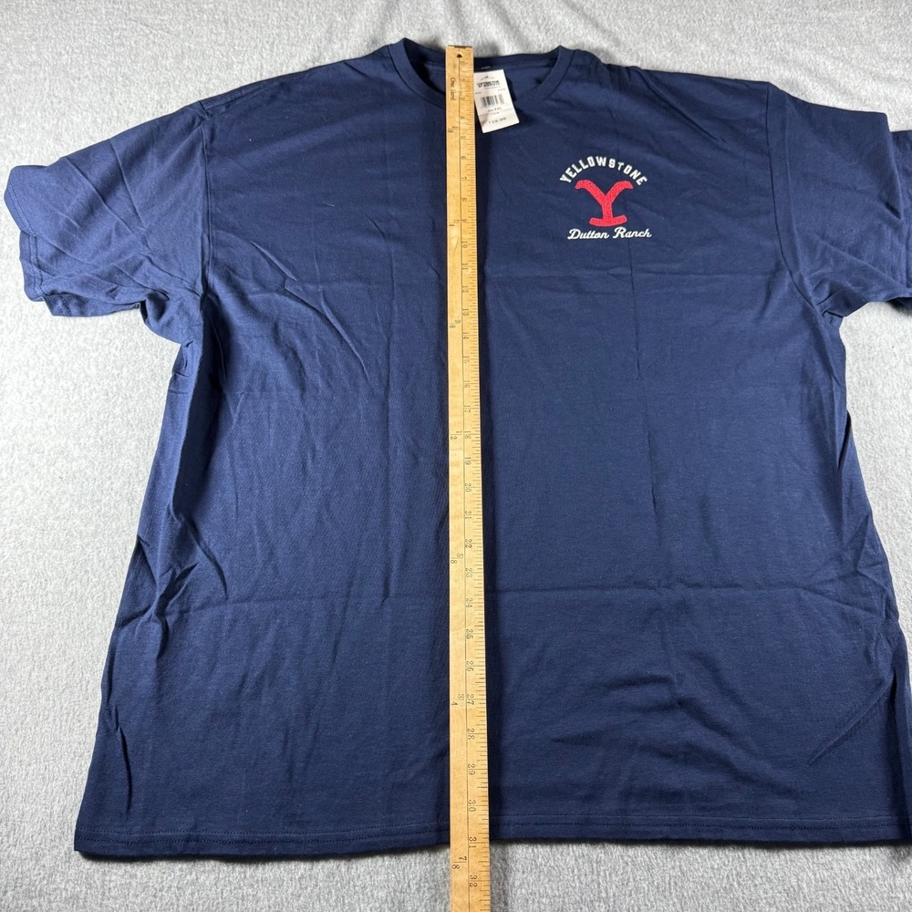 Yellowstone DUTTON RANCH Montana Licensed T-Shirt XXL 2XL Men's Women's Blue - Picture 4 of 5